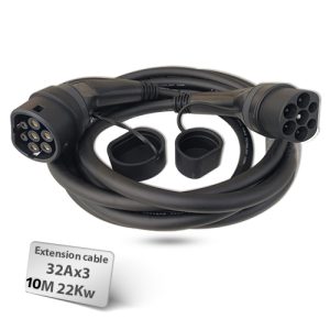 כבל מאריך לטעינת רכב חשמלי 10 מטר Braumers EV Extension Cable Type-2 to Type-2 TPU